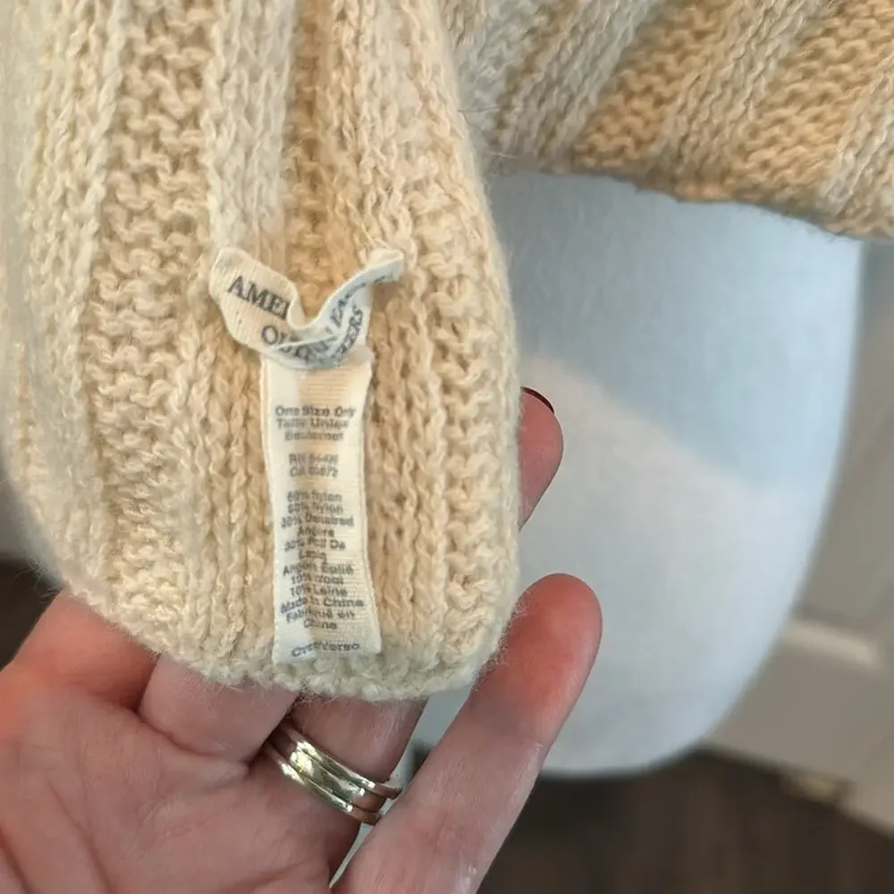 American Eagle‎ Outfitters Angora and Wool Blend Neutral Scarf
